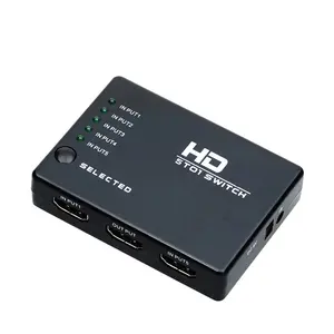 5 In 1 Out 1080P HDMI Switcher Five Port Video Selector With IR Remote Control