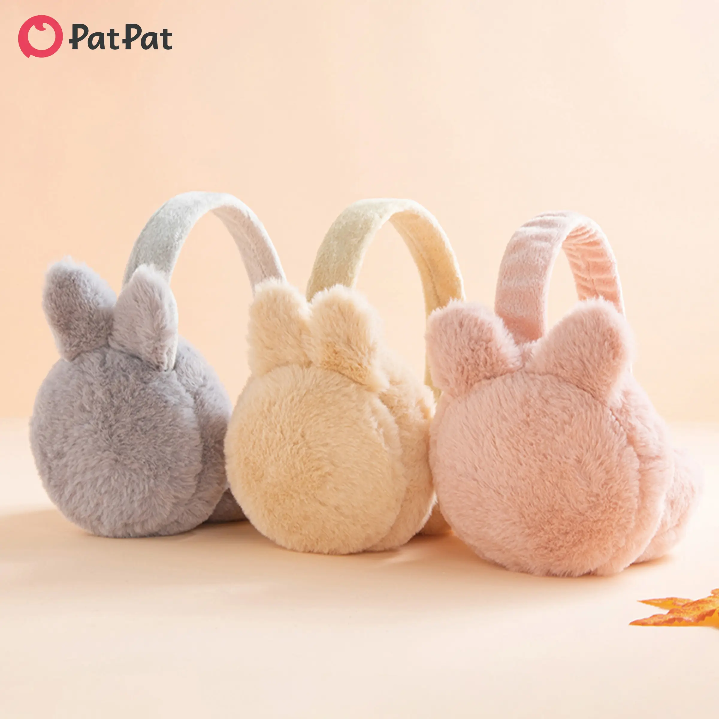 PatPat Toddler / Kid Winter Rabbit Earmuffs Warm Plush Foldable Outdoor Ear Warmers Ear Muffs