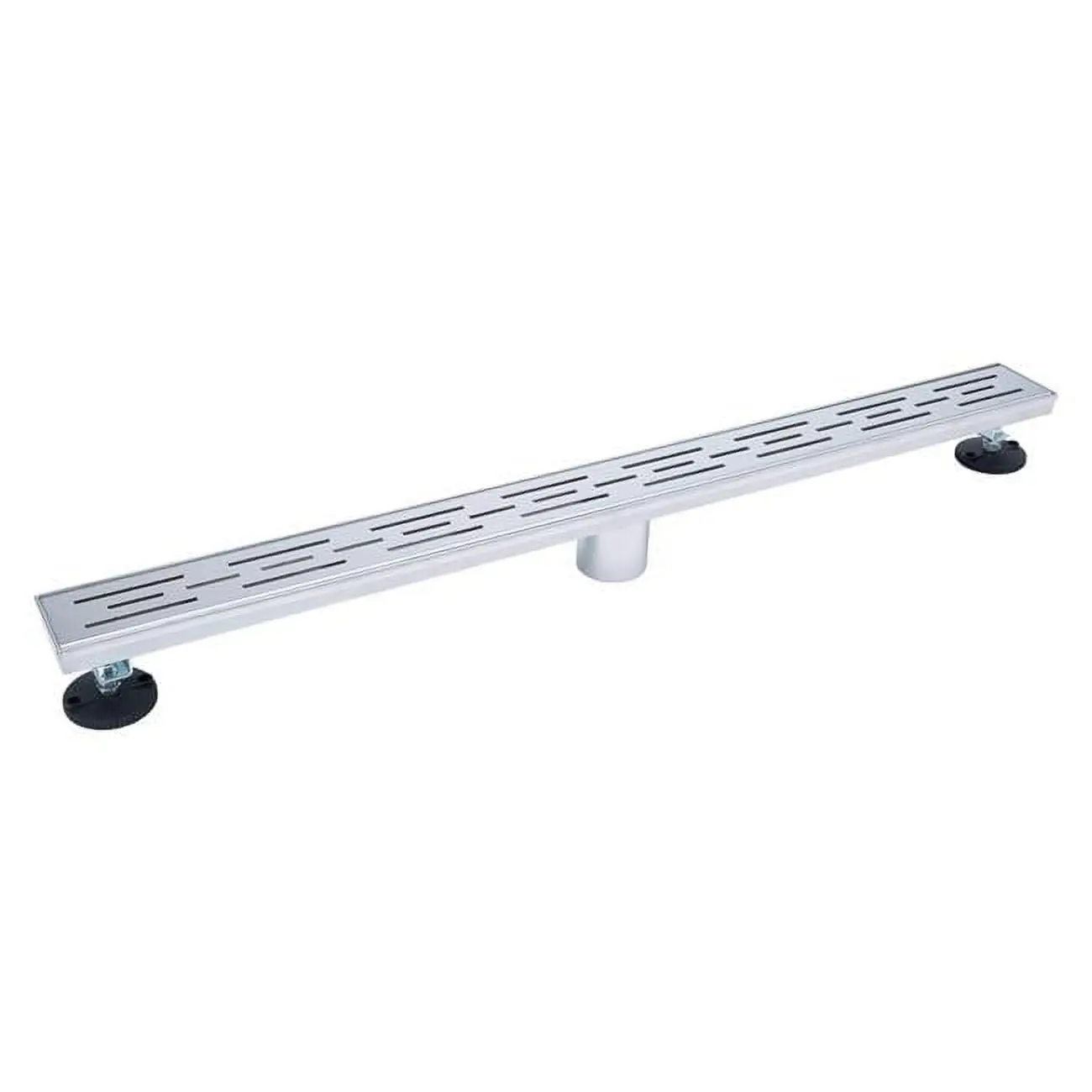 24 in. Chrome Linear Shower Drain, Bathroom Fixture Accessories, Adjustable Feet