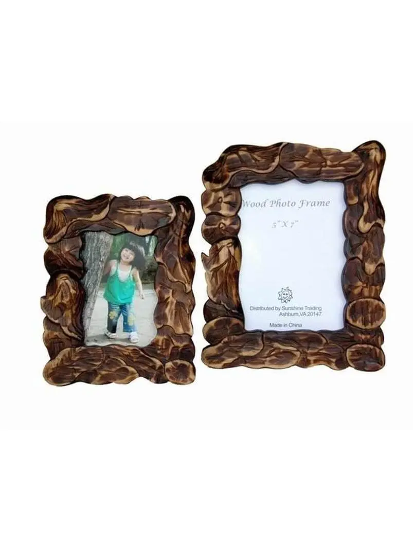 Handmade Wood Photo Frame by Sunshine Trading - 5x7 in, Home Decor, Room Decor, for Display Photos, Multiple Styles