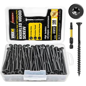 100PCS Black Screws #10x3'' Anti-Rust Free T25 Bit | Pergola Grape Trellis Heavy Fence Wood Stairs And Gazebo DIY