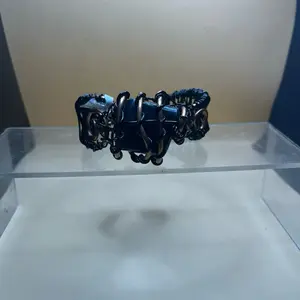 Copper Cuff Black Coated Copper Bracelet with Intricate Design and Durable Finish for Stylish Wear