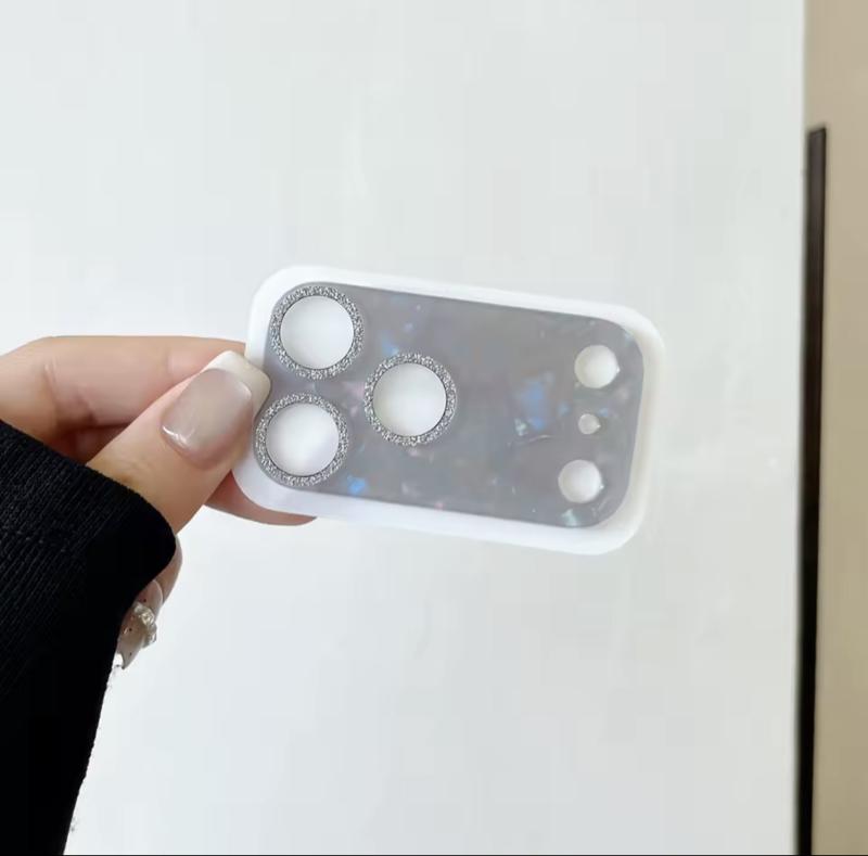 Iridescent Shining Rhinestone Camera Lens Protector for iPhone 17 Series Lens Film