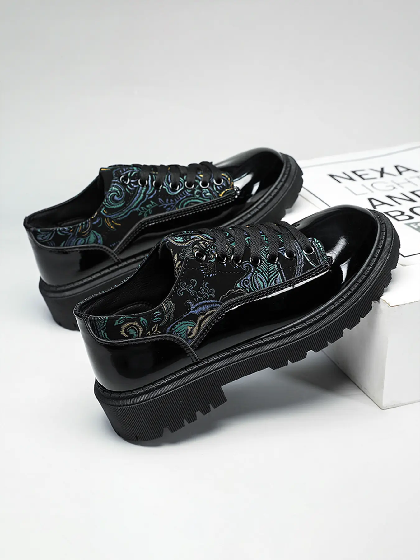 Men's New Trendy Versatile Lace-Up Closed Low-Top British Style Fashion Casual Leather Shoes, Comfortable and Stylish Footwear for Daily Wear, Walking Shoes, Soled Shoes