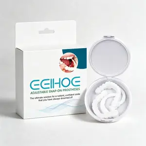 Snap-On Fake Teeth – Adjustable Dentures – EELHOE Confident Smile – Realistic Look – Comfortable Temporary Tooth Cover