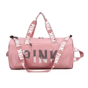 Women's 18in Sparkling Sequin Full Waterproof Sports Duffel Bag - Durable, Roomy Carrying Bag for Adults, Gym, Weekend Getaways