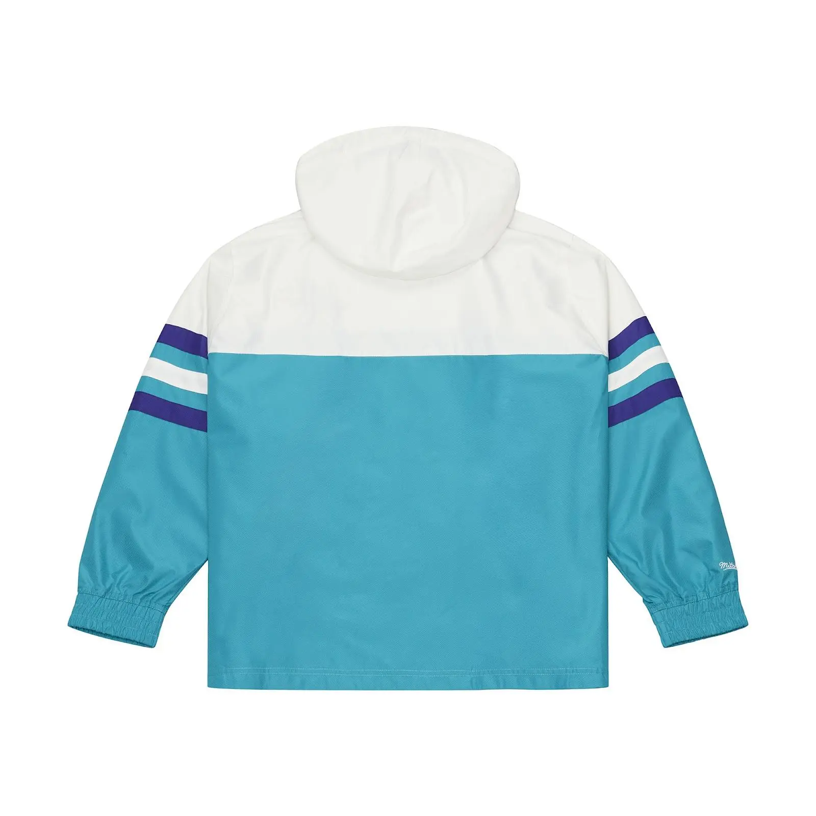Charlotte Hornets Teal Head Coach Lightweight Anorak Quarter-Zip Windbreaker, NBA, Mitchell & Ness Throwback