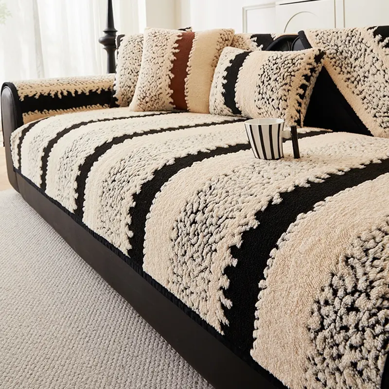 Interwoven Sofa Protector Slipcover, Sofa Slipcover, Couch Slipcover with Non-Slip Thick Design, Pet-Friendly Breathable Cover, 100% Polyester, Machine-Washable and Durable, Perfect for Living Rooms and Offices, Slipcovers for Couches and Sofas