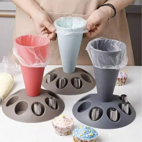 Baking Tool Set, Pastry Bag Holder, Tube Bag Fixer, Cake Decorating Tools, Frosting Bags Clips, Essential Baking Accessories, Baking Supplies