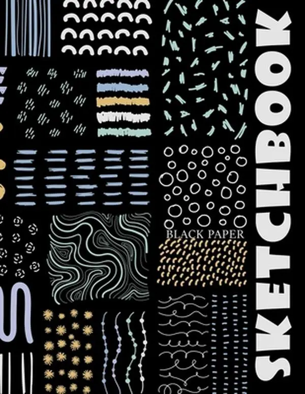 USED-Black Paper Sketchbook: Big Sketchbook for Doodling & Drawing With Gel, Metallic, Sharpies or Neon Highlighter Pens by Journals, Blank Books (Paperback)