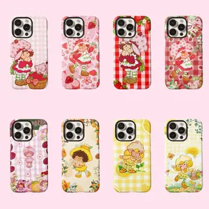 Strawberry Shortcake Cartoon Phone Case Compatible for iPhone 17Air 16Promax 15 14 13 12 11, Gift for Teens & Fashion Lovers anime cartoon fan cover