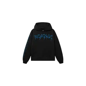Revenge XXXTentacion Lightning Heartbreak Hoodie Black/Blue (men) by StockX