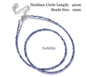 N198- Natural Minimalist Sodalite Stone Necklace!