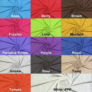 Rayon Jersey Double Slub Knit Fabric by the Yard, Soft Stretch Craft Fabric, Lightweight Rayon Apparel Sewing Fabric, Airy Flowing Blouse Top Fabric