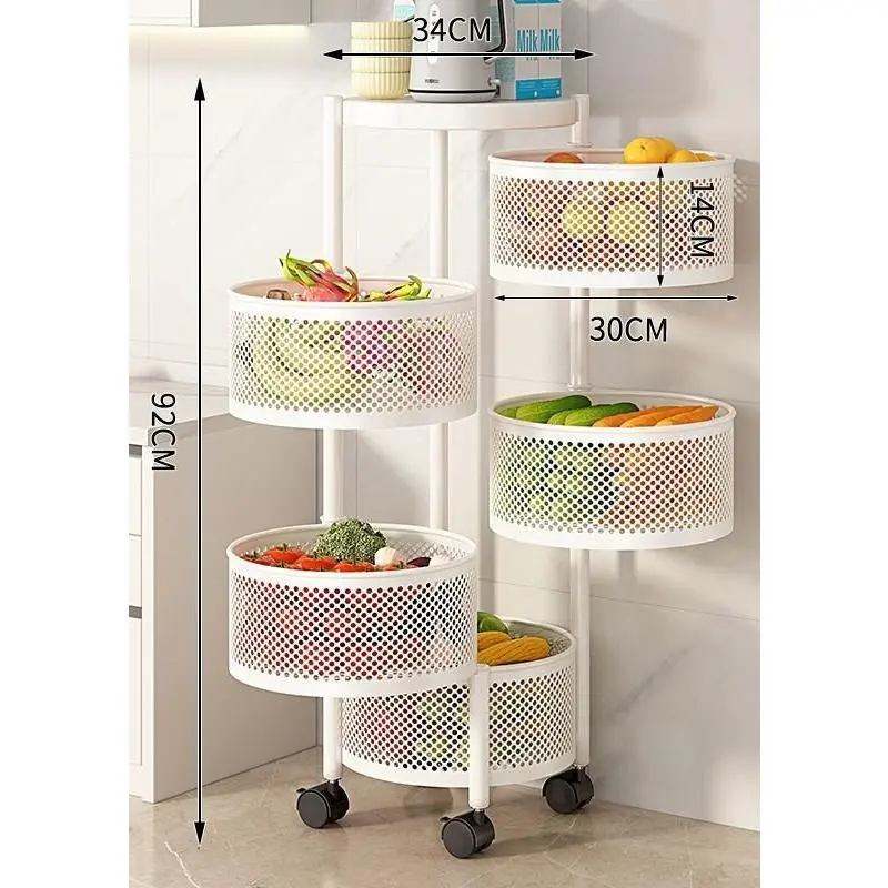 Rotatable multi-layer floor-standing bedroom cart, kitchen storage rack, multifunctional household snack rack, bedside rack Rotatable multi-layer floor-standing bedroom cart, kitchen storage rack, multifunctional household snack rack, bedside rack
