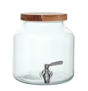 1.5 gal Glass Leak Proof Beverage Dispenser for Home and Office Use - Jugs, Drinkware