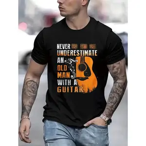 Men Casual Short Sleeve Tee 1 Pcs 100% Heavy Cotton - Comfortable Crew Neck, Soft Adorable Tees Tops