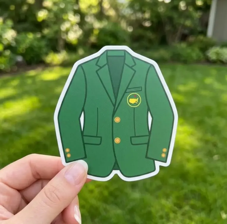 Green Jacket Golf Sticker, Masters Tournament Decal, Augusta Golf Vinyl, Golfer Champion Gift