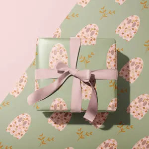 FALL BOHO SAGE FLORAL GHOST WRAPPING PAPER SHEETS