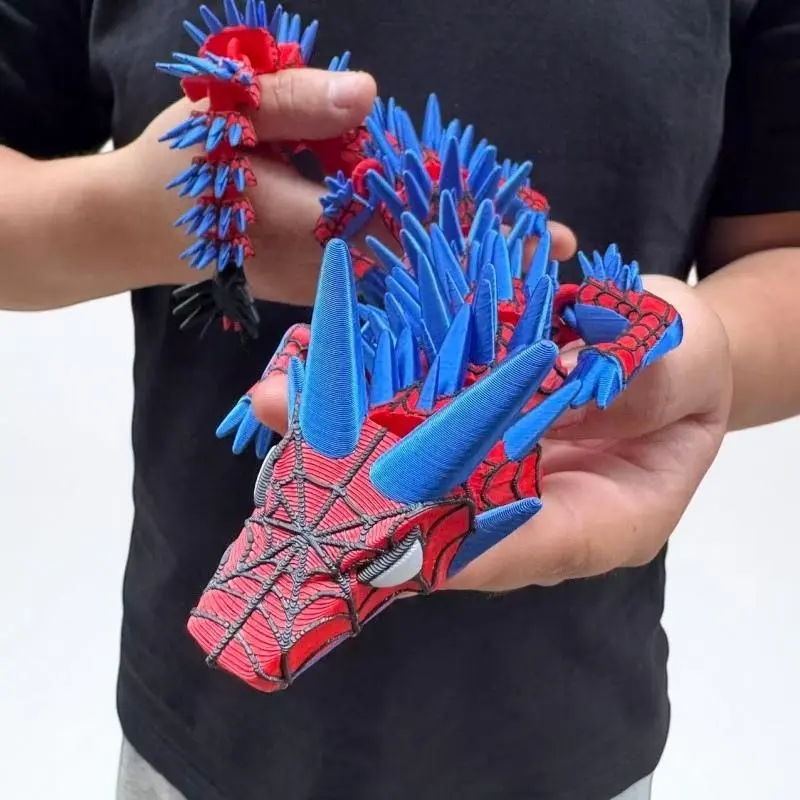 3D-Printed Spider Dragon Character Action Figure, House Decoration Statue for All Seasons Home Supplies