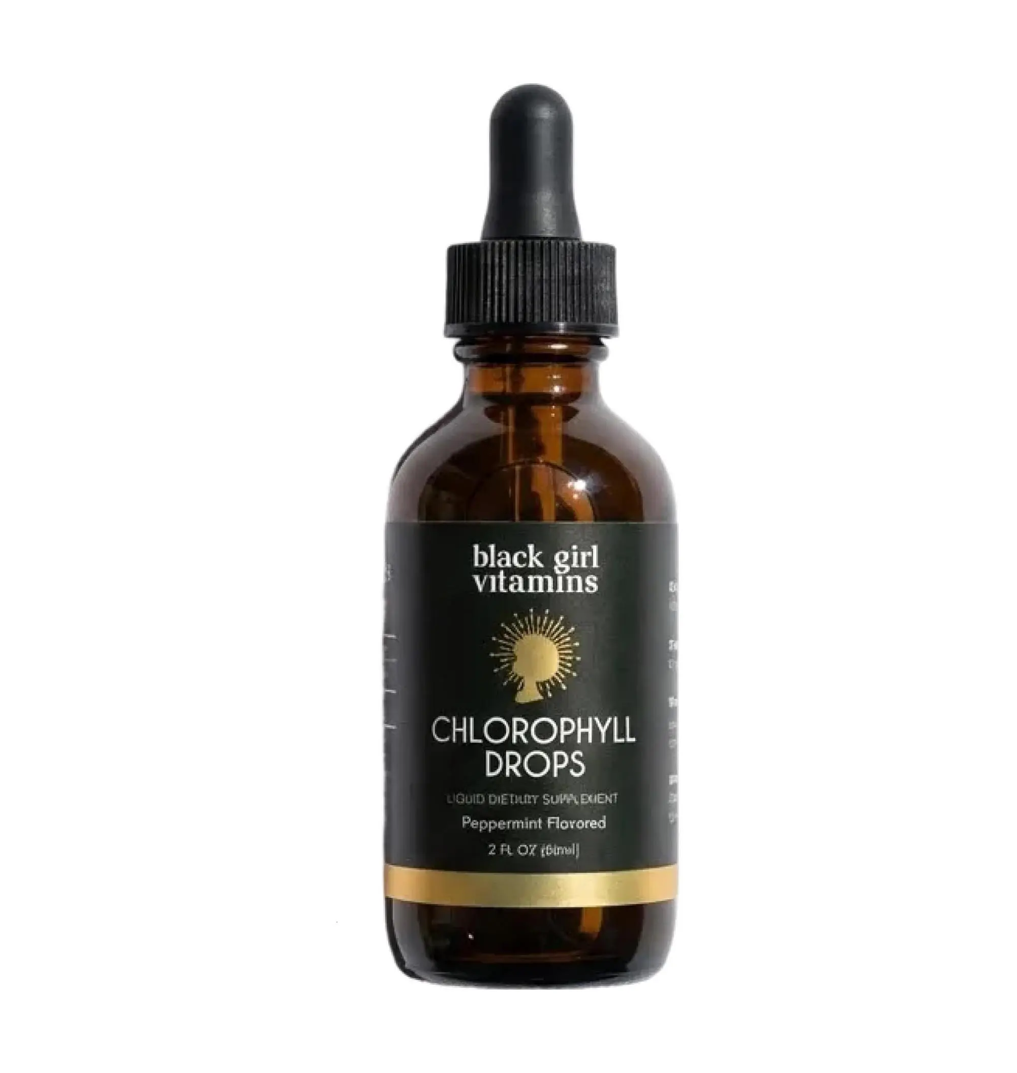Black Girl Vitamins Liquid Chlorophyll Drops – Mulberry Leaf + Chlorophyllin with Peppermint, Vegan Liquid Concentrate, Supports Digestive Comfort & Healthy-Looking Skin (4-Month Supply)