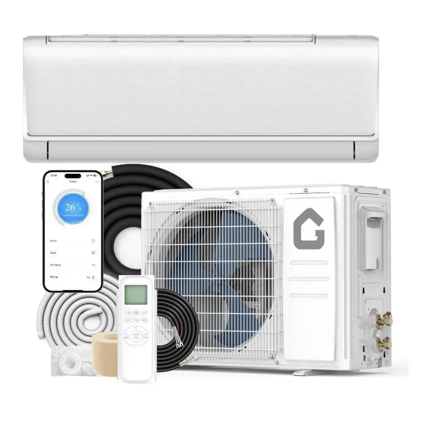 GARVEE 18000 BTU Mini Split AC Cooling & Heating, 208-230V 21 SEER2 Energy Star, Smart Control Buit in WiFi Alexa Compatible, Ductless Air Conditioners Suit for Room up to 1250 Sq.Ft