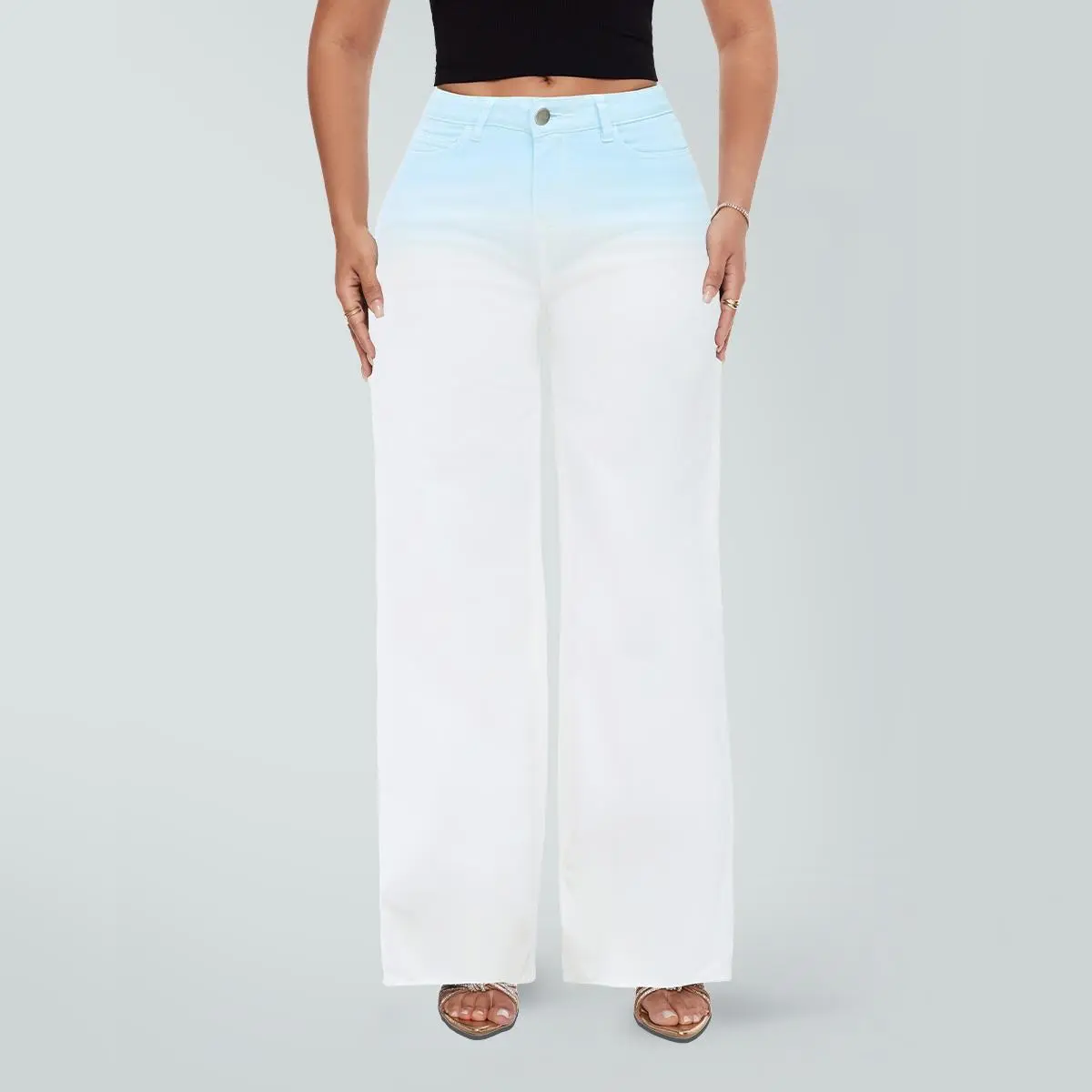 Ombre Light Blue & White