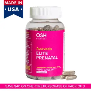 Elite Prenatal Vitamins All-In-One Women Health Support Supplement | Folate, Choline, Iron, Iodine, Zinc, Vitamin D3 K2 K1 Capsules - OSH Wellness