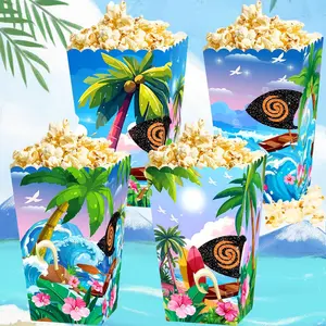 Hawaii Birthday Party Supplies Party Popcorn Boxes Party Favors Treat Goodies Sweets Favors Bags Boxes for Birthday Baby Shower
