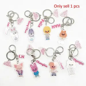 1 Piece,Skz Kpop Keychain, Cute Cartoon Anime Key Chain, Cute Charms Keychain, Bag Charm, Car Home Decor, Fashion Accessory, Hwanghyun Felix Bangchan Changbin Han Seungmin in Leehnow, Birthday Gift,Celebrity Merchandise, Trendy Cute Keychain