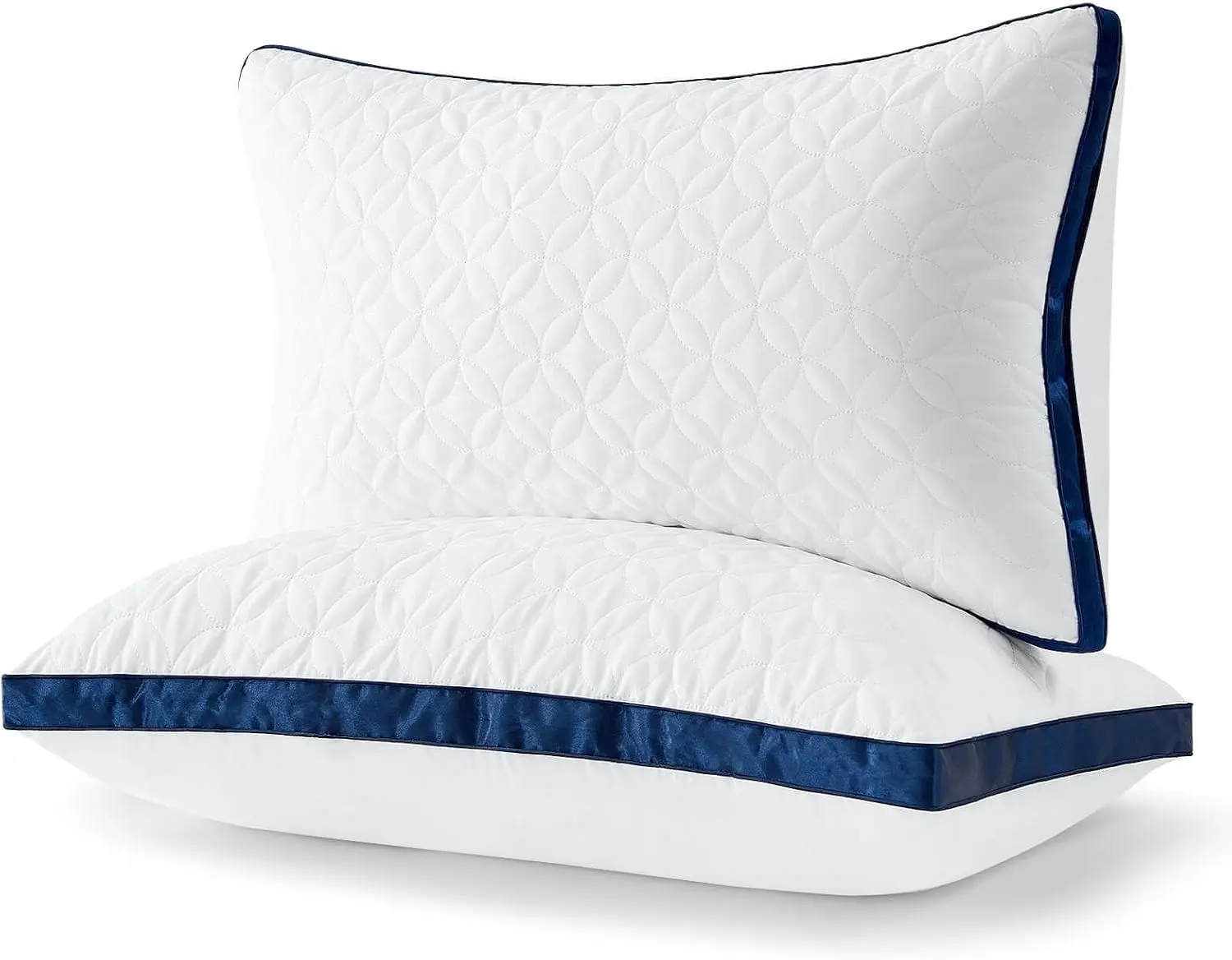 TIKTOK Shop Cooling Hotel Luxury Bed Pillows for Sleeping 2 Pack, Supportive Breathable Down Alternative Gusset Standard Pillow for Back Stomach or Side Sleepers Hybrid Memory Foam Orthopedic Memory Foam
