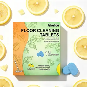 2026New Upgraded 12-Pack Floor Cleaning Tablets - Lemon Fragrance, Eco-Safe & Eliminates Tough Floor Odors