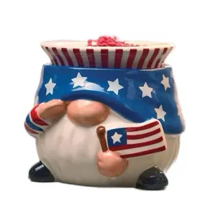 Pink Zebra Wax Warmers - All-American Gnome Simmer Pot - Optional Bundle - Perfect for Pink zebra wax melt sprinkles - Decor Glass - Simmer Pot and Light - Wax Fragrance
