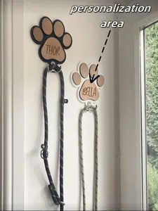 Personalized Wooden Leash Hook for Dog & Cat Stylish Cute Colorful Cuties Unique Customized Home Goods Ideal Gifts for Him Her Family Friends Pet Lovers Organiser Regular Edition Wall Hook Ornamental Wall Wall