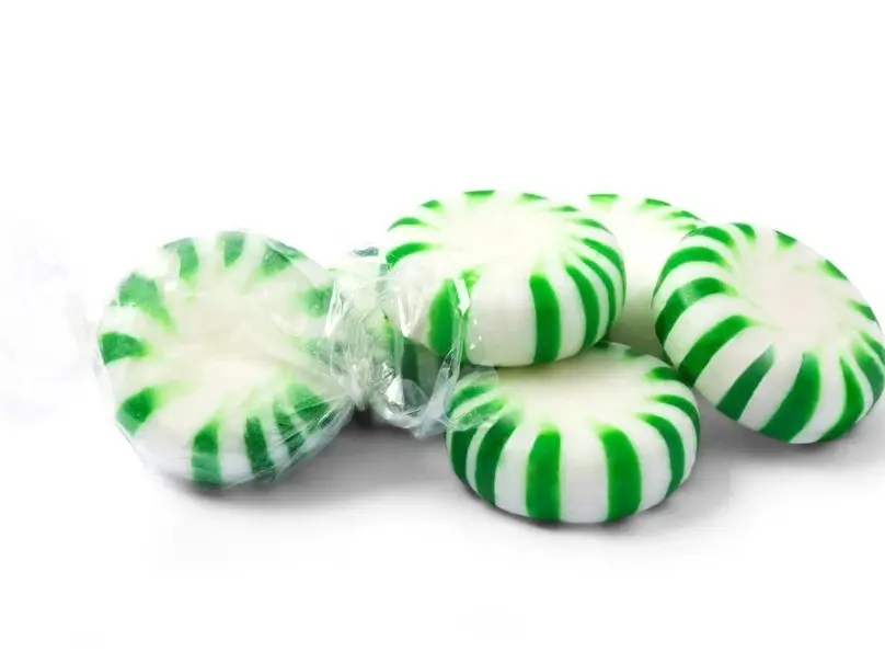 Green & White Individually Wrapped Spearmint Starlight Mints Classic Hard Candies, Sweet Snack, Bulk Sizes (1-5 lb Options)