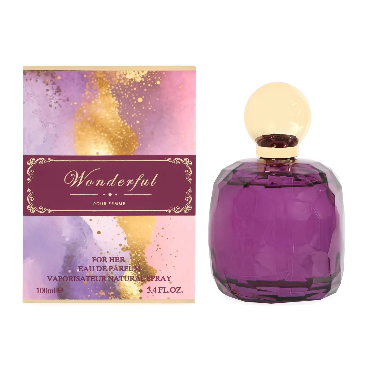 Wonderful Pour Femme for Her Eau De Parfum Vaporisateur Natural Spray 100Ml 3.4fl.Oz.