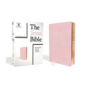 The Jesus Bible, NIV Edition, Imitation Leather, Pink - by  Zondervan