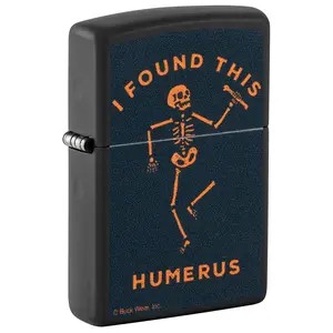 Zippo Buck Wear Humerus Design Black Matte Pocket Lighter - Made in USA