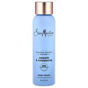 SheaMoisture Smooth & Exfoliating Body Wash, Manuka Honey & Oatmeal, 18 fl oz (532 ml)