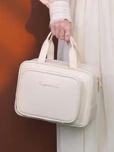 Large Capacity Makeup Bag, Portable Cosmetic Storage Bag, Waterproof Toiletry Bag, Zipper Makeup Organizer Pouch, Versatile Storage Bag for Travel, Office, Home, Travel Cosmetic Bags