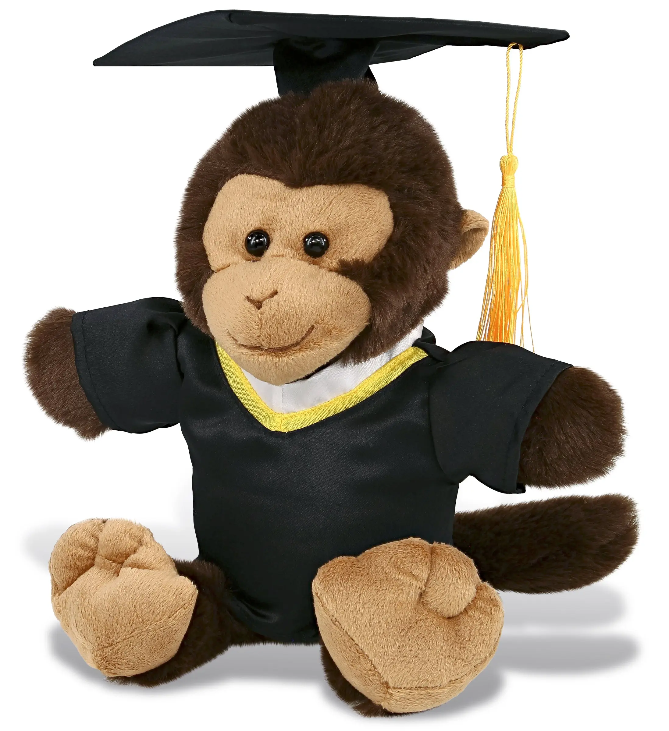 DOLLIBU 9" Graduation Stuffed Monkey Toy - Super-Soft, Durable, Fluffy Plush - Stuffed Animal Gifts for Celebrations, Durable Soft Fluffy