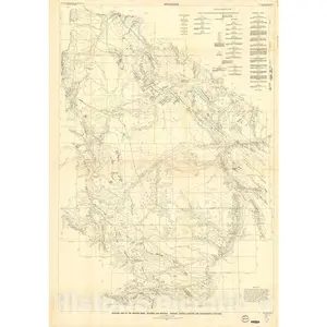 Big Horn Basin, Wyoming and Montana - Oil and Gas Map, 1947