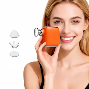 Mini Massage Gun, Powerful Fascial Gun Portable Deep Tissue Percussion Muscle Back, Portable Handheld Massage Gun for Travel,3Modes, 3 Heads,Orange-red, 0.4lb