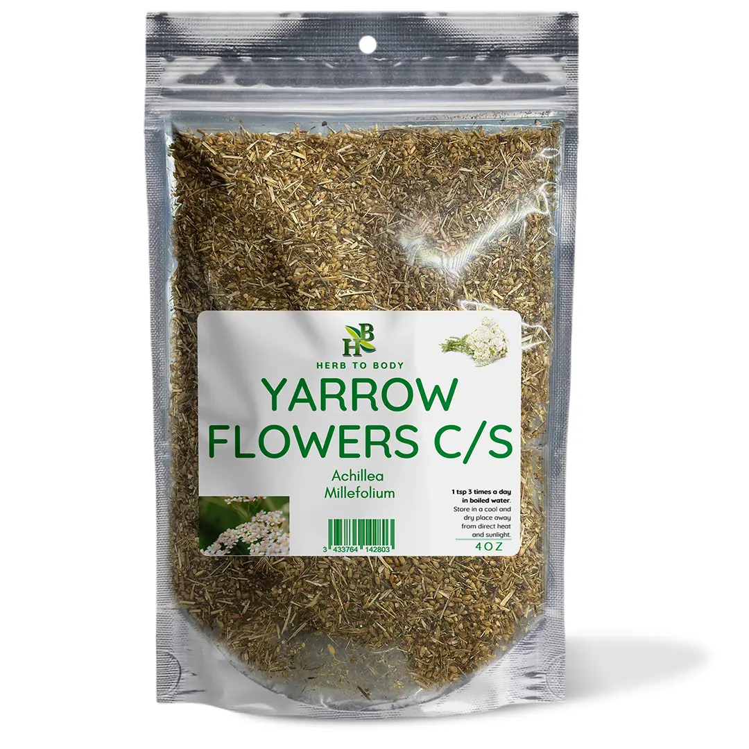 Yarrow Flowers C/S – 4 oz (113 g) | Cut and Sifted | Herb To Body
