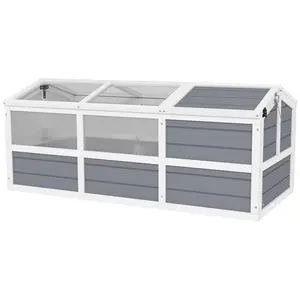 Light Gray Wooden Tortoise Terrarium - Outdoor Reptile Habitat with Bottomless Design, Doors, PC Sun Panel Windows for Small Animals