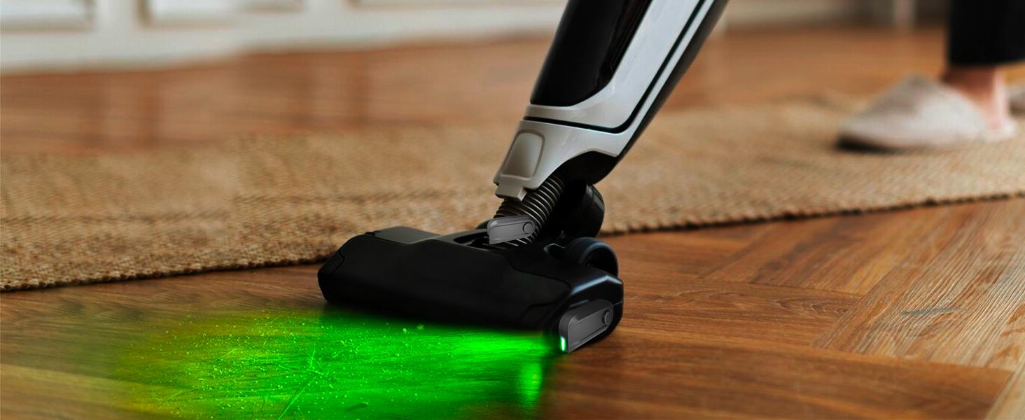 Rechargeable Vacuum Cleaner Dust Display Light, Green Light Attachment Compatible with Dyson Shark Bissell, Reveal Pet Fur Dog Cat Hair, Upgrade Vacuum Accessories Universal Lamp