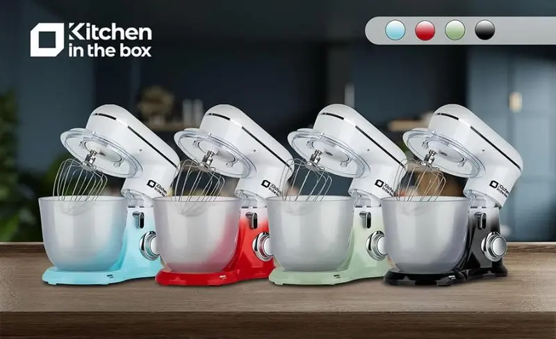 Product Introduction of Kitchen in the box Stand Mixer, 4.5QT+5QT Two bowls Electric Food Mixer, 10 Speeds Kitchen Mixer for Daily Use with Egg Whisk, Dough Hook, Flat Beater 21