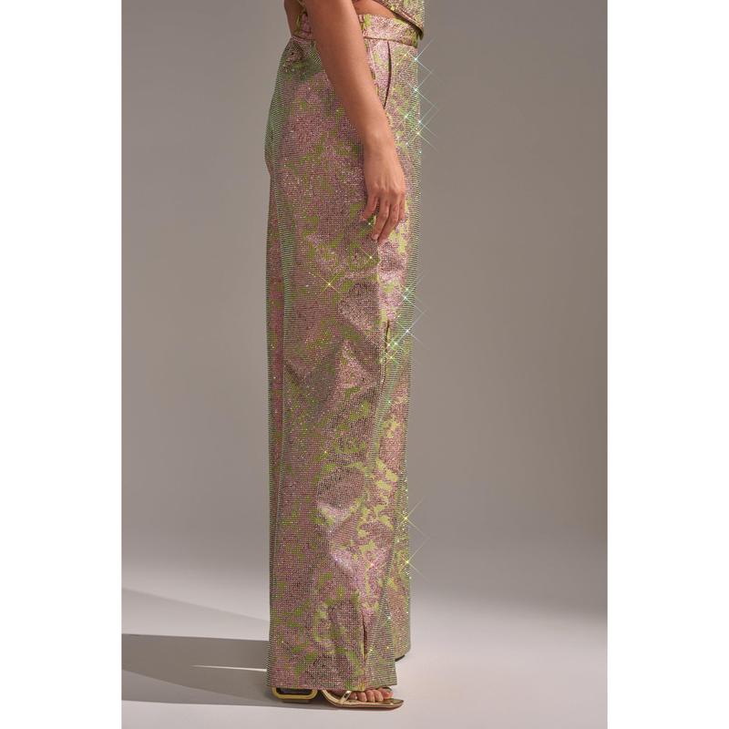 TIME AND TIME AGAIN RHINESTONE TROUSER