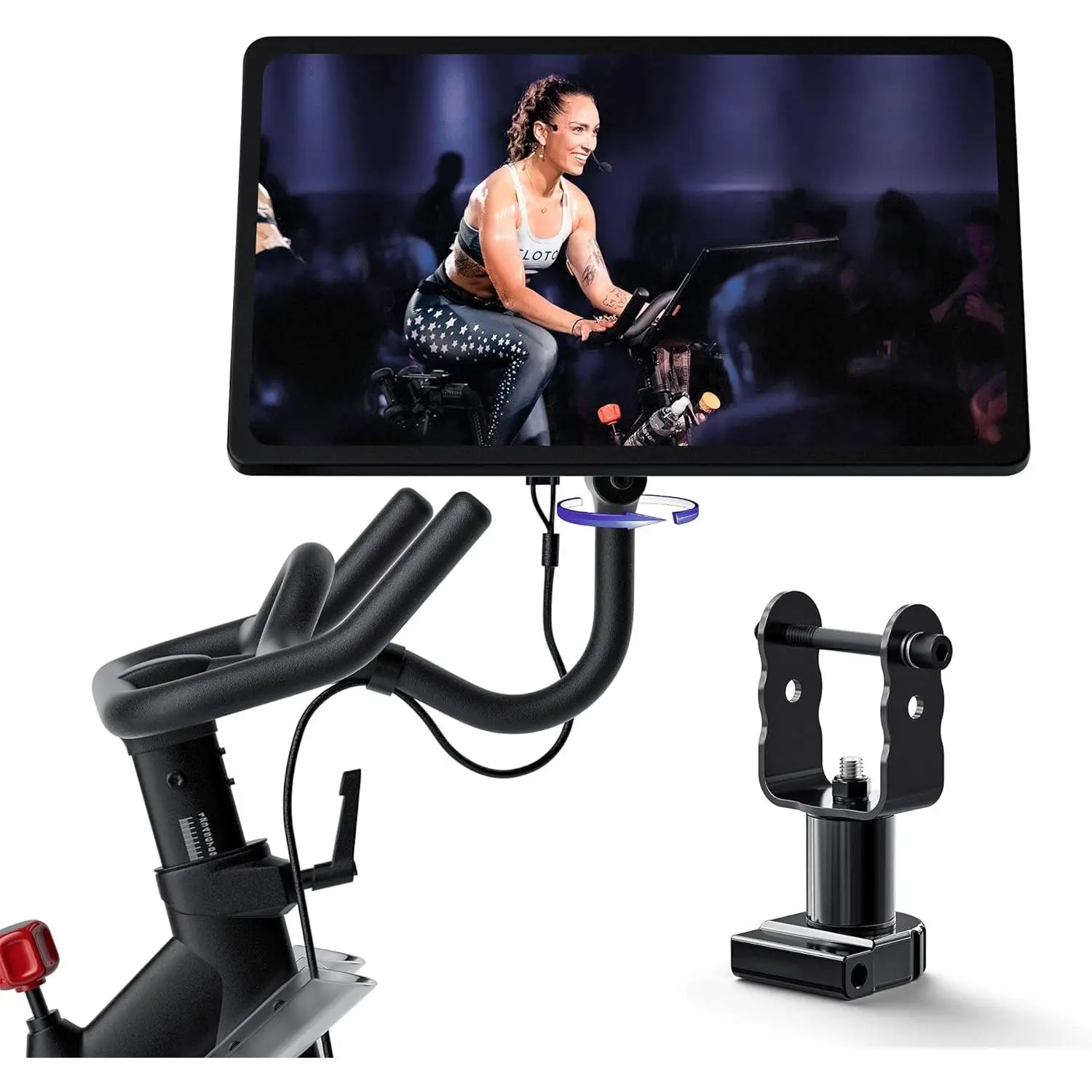 Screen Swivel Mount for Peloton , 360° Upgraded Screen Rotate Monitor Adjuster for Peloton Bikes (Not Compatible with Peloton Bike+)