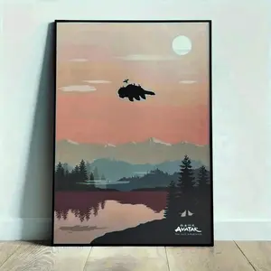 Avatar The Last Airbender Inspired Art Deco Graphic Print Poster, Artistic Wall Decoration (No Frame)